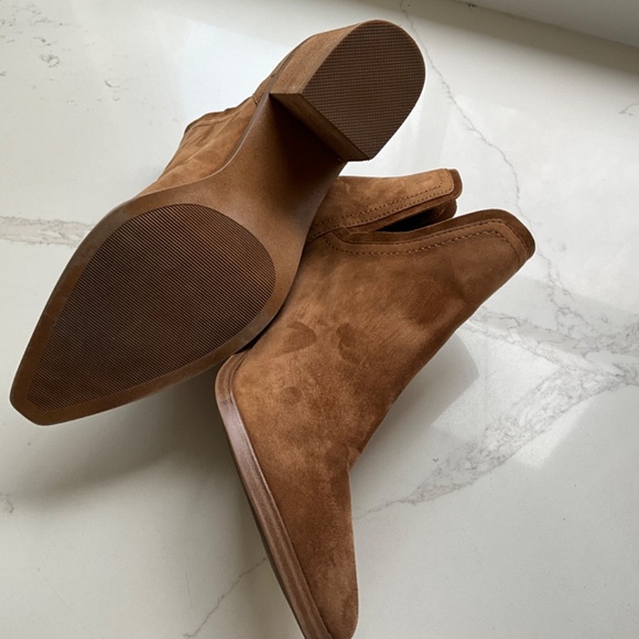 Steve Madden Havannah Pointed toe Bootie Chestnut Suede Brown Leather boots 9 - Picture 3 of 5